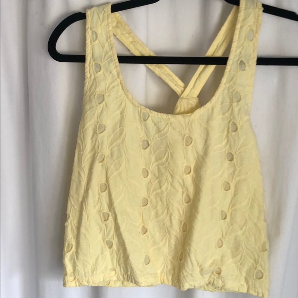 Yellow crop top